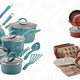 Rachel Ray Cucina Nonstick Cookware Set, 12-piece, Cranberry Red | $88 | Amazon
Rachel Ray Cucina Nonstick Cookware Set, 12-piece, Agave Blue | $88 | Amazon
Rachel Ray Cucina Nonstick Bakeware, 10-piece | $59 | Amazon